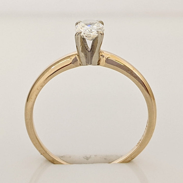 14K .32 CARAT TOTAL VS1 F DIAMOND OVAL SOLITAIRE ESTATE RING 1.4 GRAMS