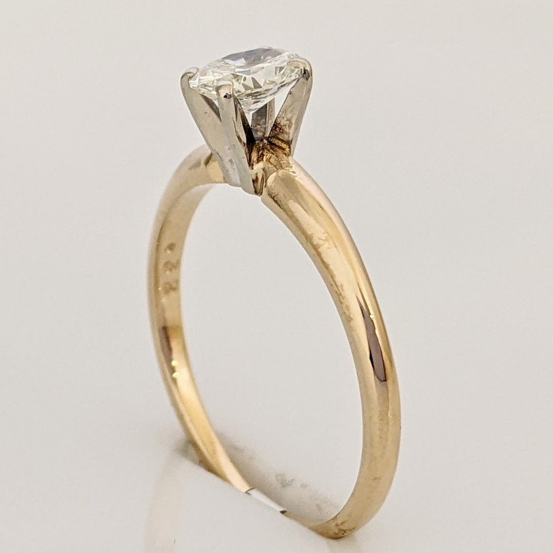 14K .32 CARAT TOTAL VS1 F DIAMOND OVAL SOLITAIRE ESTATE RING 1.4 GRAMS