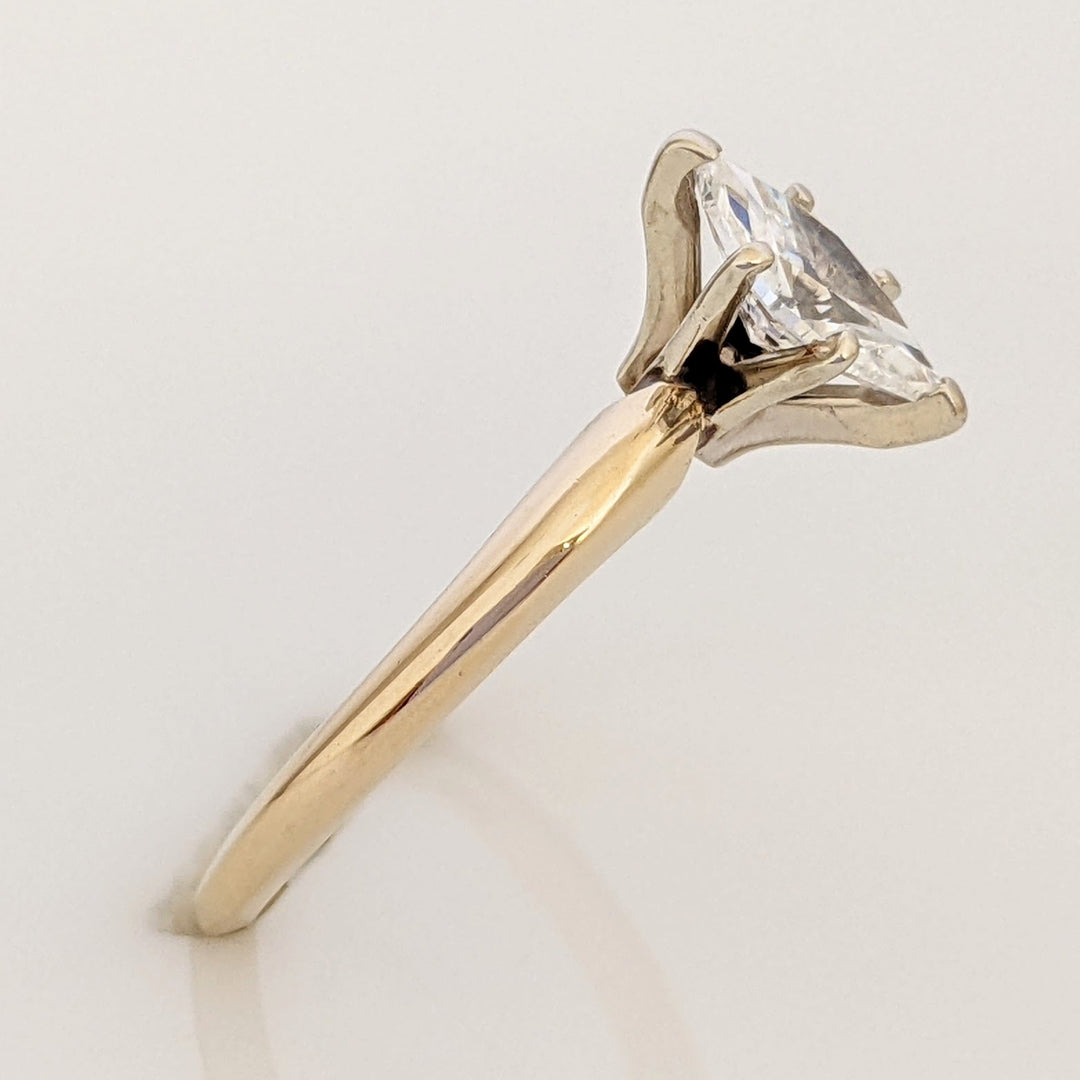 14K .48 CARAT TOTAL I1 F DIAMOND MARQUISE CUT SOLITAIRE ESTATE RING 1.7 GRAMS