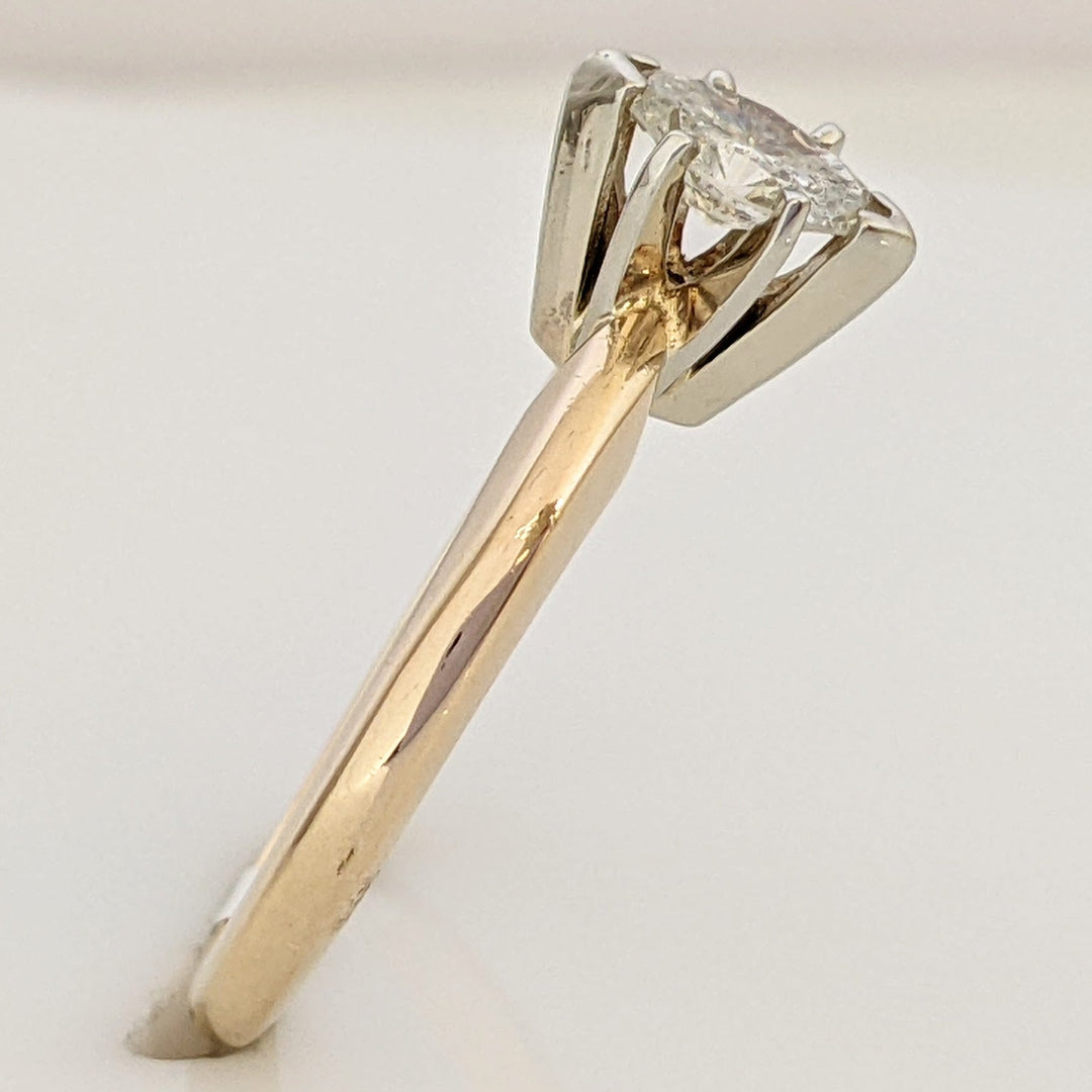 14K .40 CARAT TOTAL I1 J MARQUISE DIAMOND SOLITAIRE ESTATE RING 3.0 GRAMS