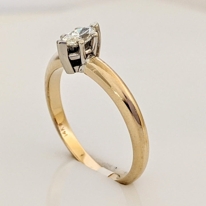 14K .24 CARAT TOTAL VS2 H CERTIFIED DIAMOND MARQUISE SOLITAIRE ESTATE RING 2.5 GRAMS