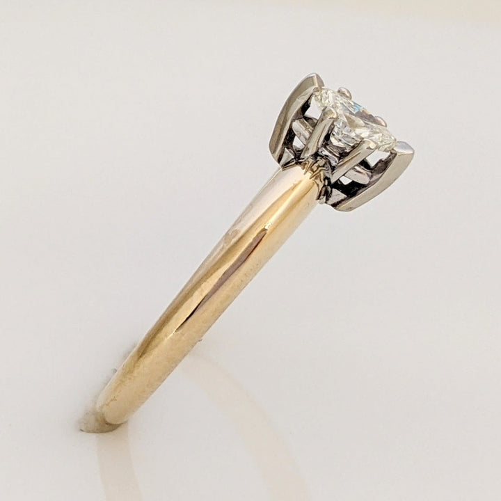 14K .24 CARAT TOTAL VS2 H CERTIFIED DIAMOND MARQUISE SOLITAIRE ESTATE RING 2.5 GRAMS