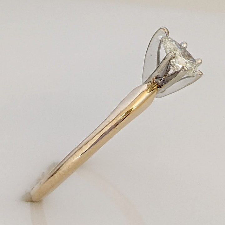 14K .31 CARAT TOTAL I2 H DIAMOND PEAR SOLITAIRE ESTATE RING 1.9 GRAMS