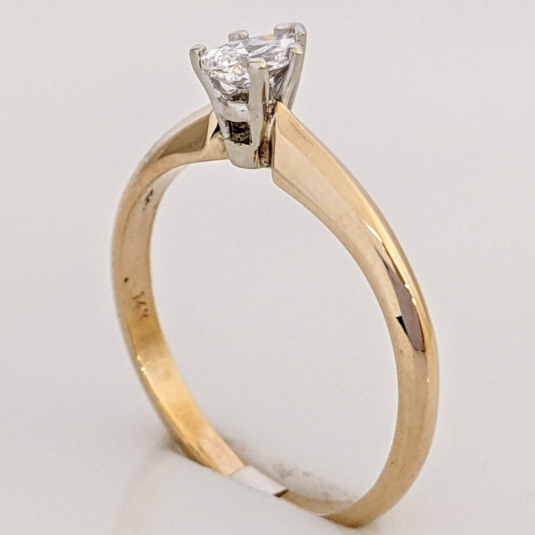 14K .30 CARAT TOTAL VS G DIAMOND PEAR SOLITAIRE ESTATE RING 1.6 GRAMS