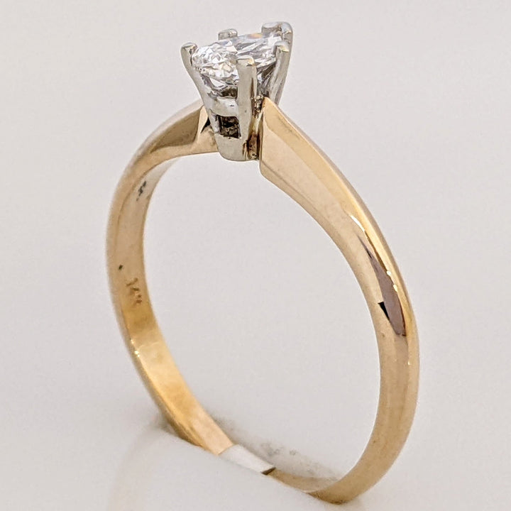 14K .30 CARAT TOTAL VS G DIAMOND PEAR SOLITAIRE ESTATE RING 1.6 GRAMS