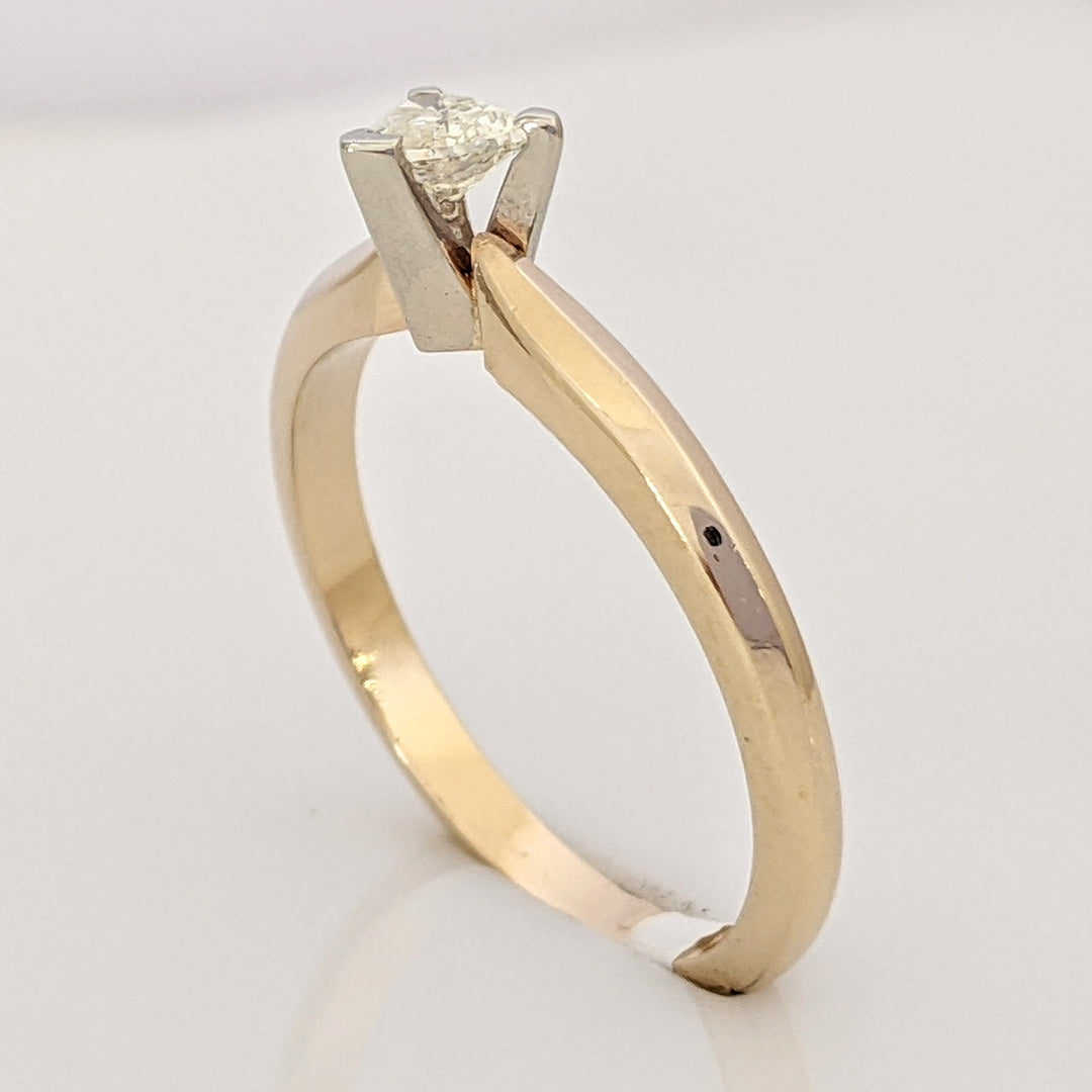 14K .22 CARAT TOTAL SI M DIAMOND HEART SOLITAIRE ESTATE RING 2.3 GRAMS