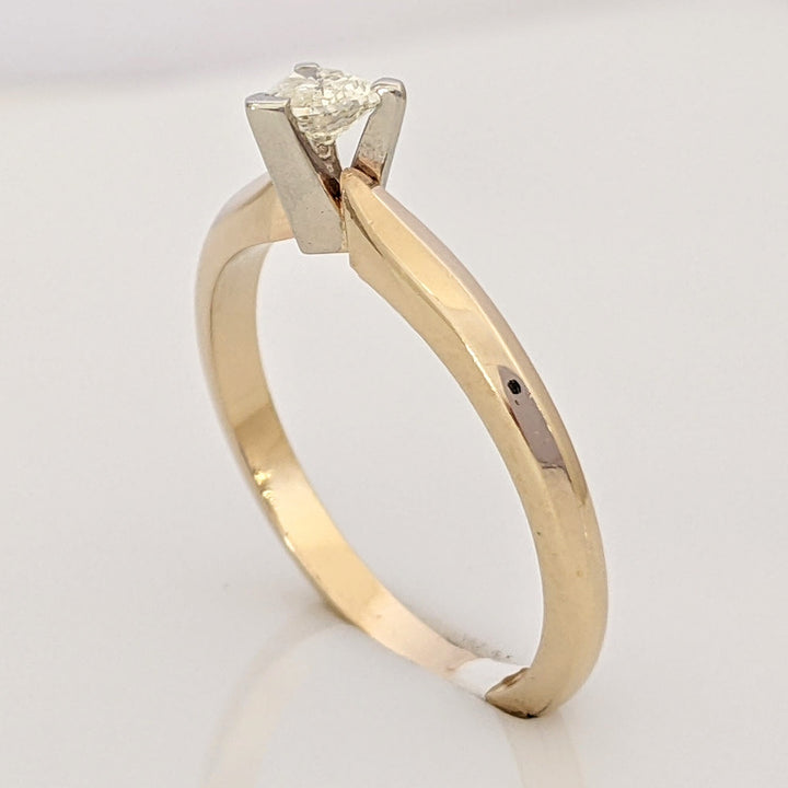 14K .22 CARAT TOTAL SI M DIAMOND HEART SOLITAIRE ESTATE RING 2.3 GRAMS