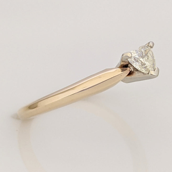 14K .22 CARAT TOTAL SI M DIAMOND HEART SOLITAIRE ESTATE RING 2.3 GRAMS