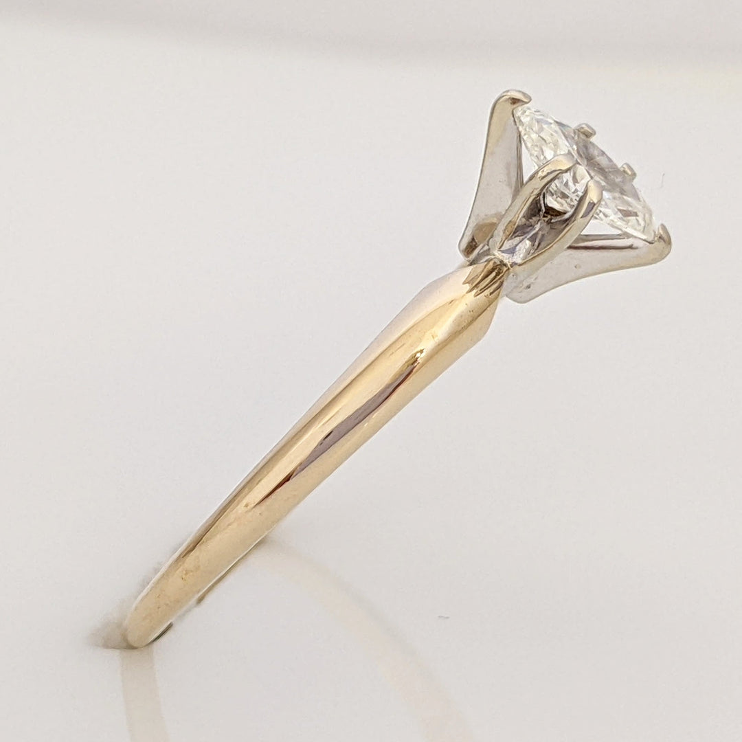 14K .34 CARAT TOTAL WEIGHT SI2 G DIAMOND MARQUISE CUT SOLITAIRE ESTATE RING 1.7 GRAMS