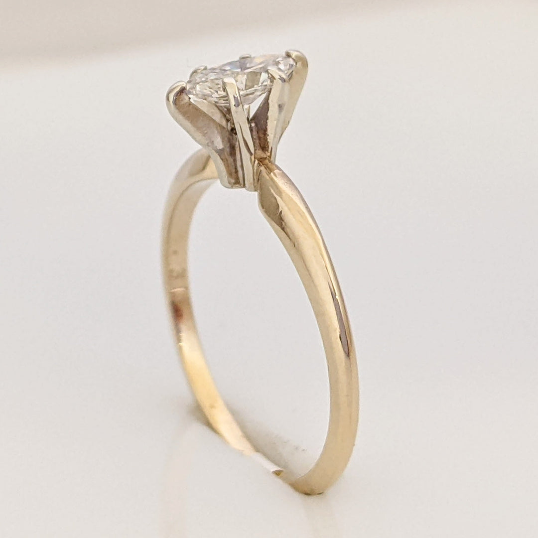 14K .31 CARAT TOTAL SI K DIAMOND MARQUISE CUT SOLITAIRE ESTATE RING 1.5 GRAMS