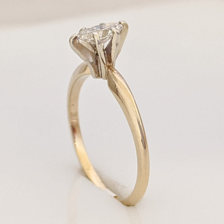 14K .31 CARAT TOTAL SI K DIAMOND MARQUISE CUT SOLITAIRE ESTATE RING 1.5 GRAMS