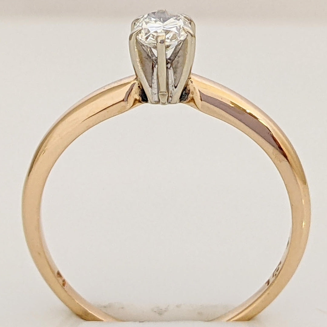 14K .24 CARAT TOTAL VS H DIAMOND OVAL SOLITAIRE ESTATE RING 1.5 GRAMS