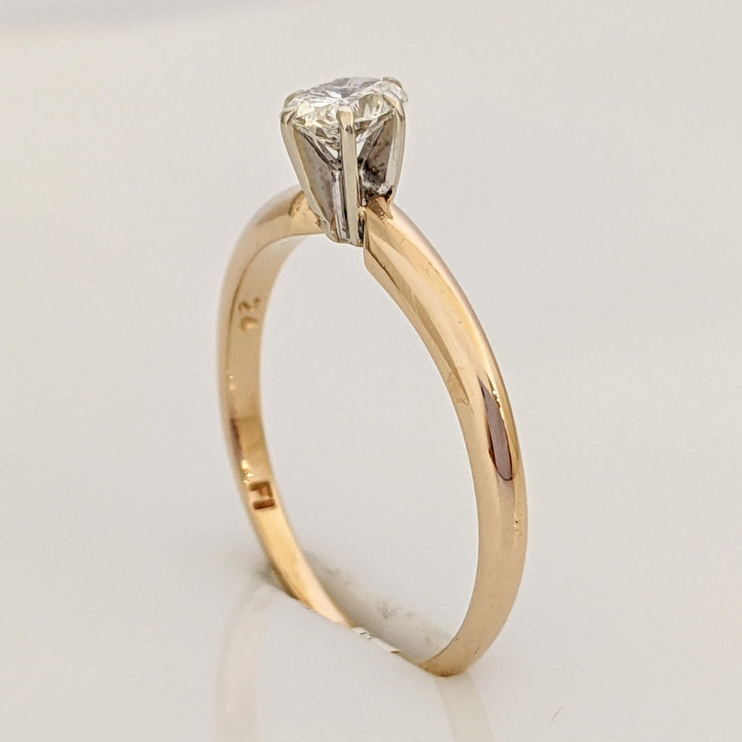14K .24 CARAT TOTAL VS H DIAMOND OVAL SOLITAIRE ESTATE RING 1.5 GRAMS