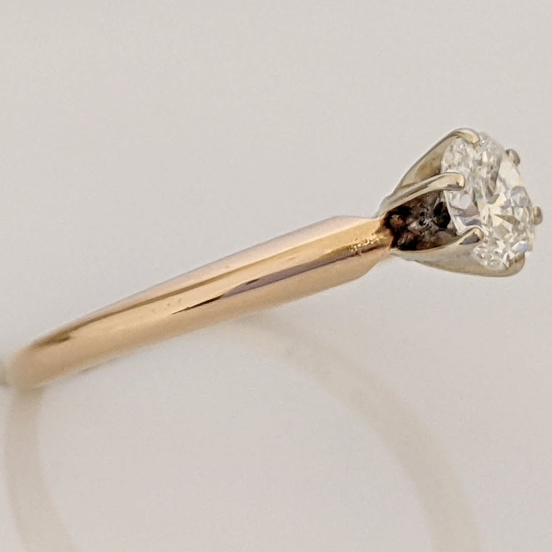 14K .24 CARAT TOTAL VS H DIAMOND OVAL SOLITAIRE ESTATE RING 1.5 GRAMS