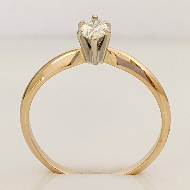 14K .24 CARAT TOTAL SI I DIAMOND MARQUISE CUT SOLITAIRE ESTATE RING 1.6 GRAMS