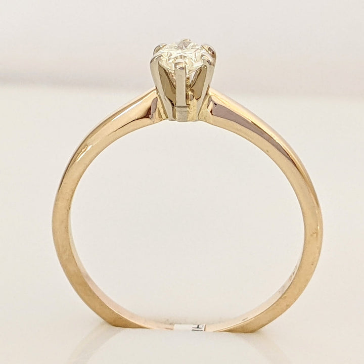 14K .32 CARAT TOTAL WEIGHT SI2 J DIAMOND OVAL SOLITAIRE ESTATE RING 2.0 GRAMS