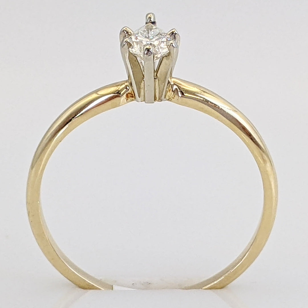 14K .24 CARAT TOTAL SI1 I-J DIAMOND PEAR SOLITAIRE ESTATE RING 1.5 GRAMS