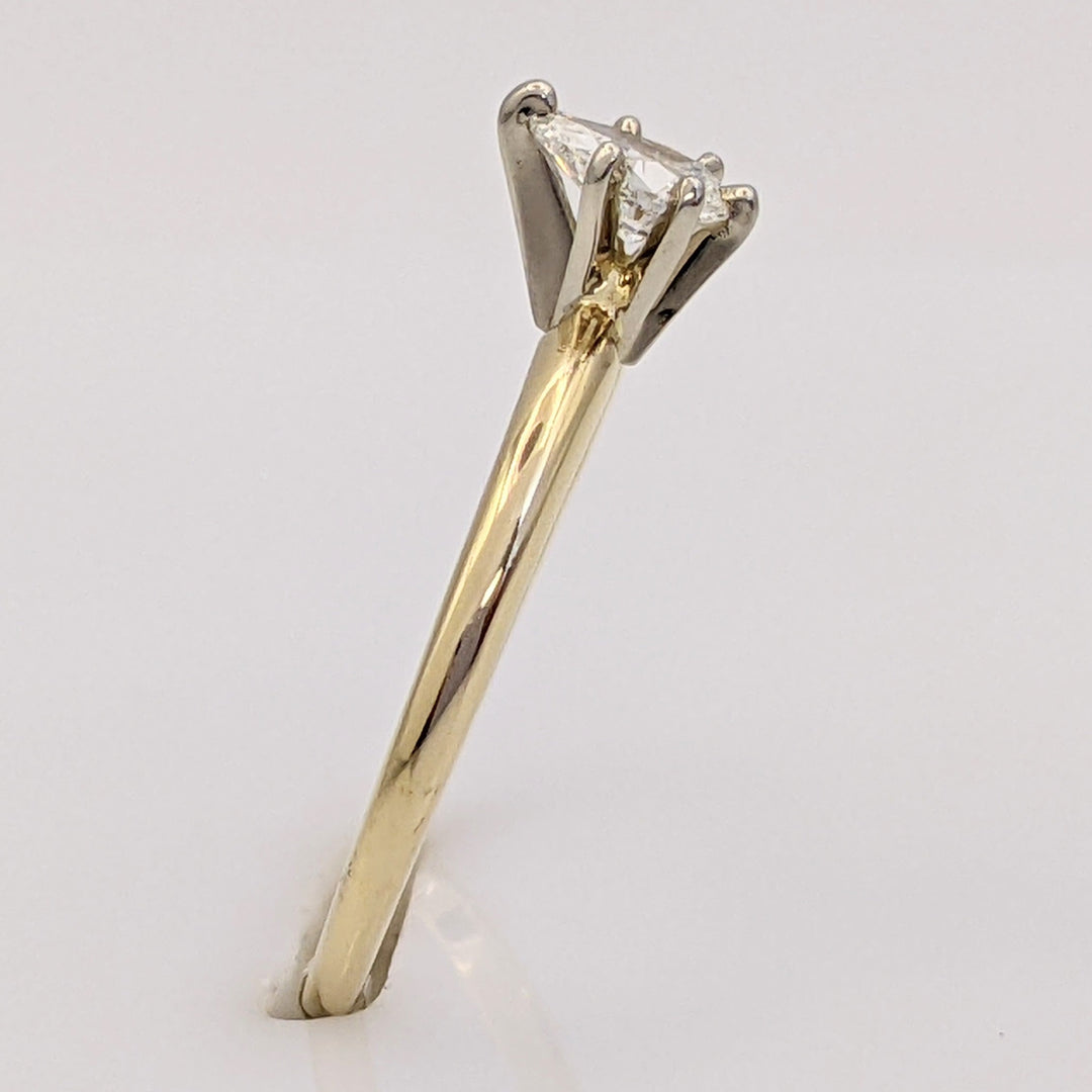14K .24 CARAT TOTAL SI1 I-J DIAMOND PEAR SOLITAIRE ESTATE RING 1.5 GRAMS