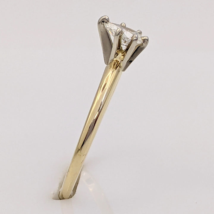 14K .24 CARAT TOTAL SI1 I-J DIAMOND PEAR SOLITAIRE ESTATE RING 1.5 GRAMS