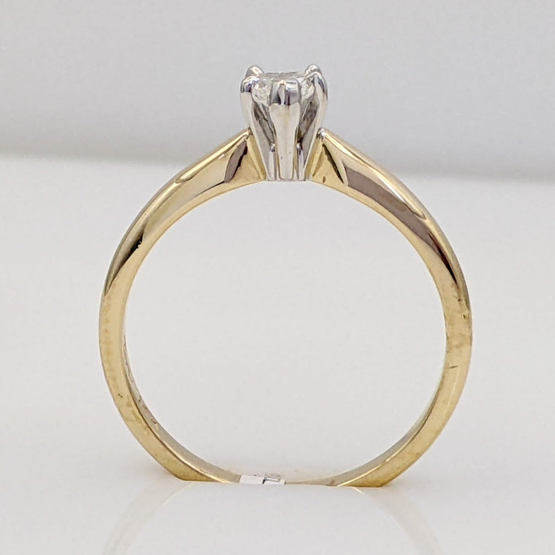 14K .19 CARAT TOTAL WEIGHT SI2 G DIAMOND HEART ESTATE SOLITAIRE 2.1 GRAMS