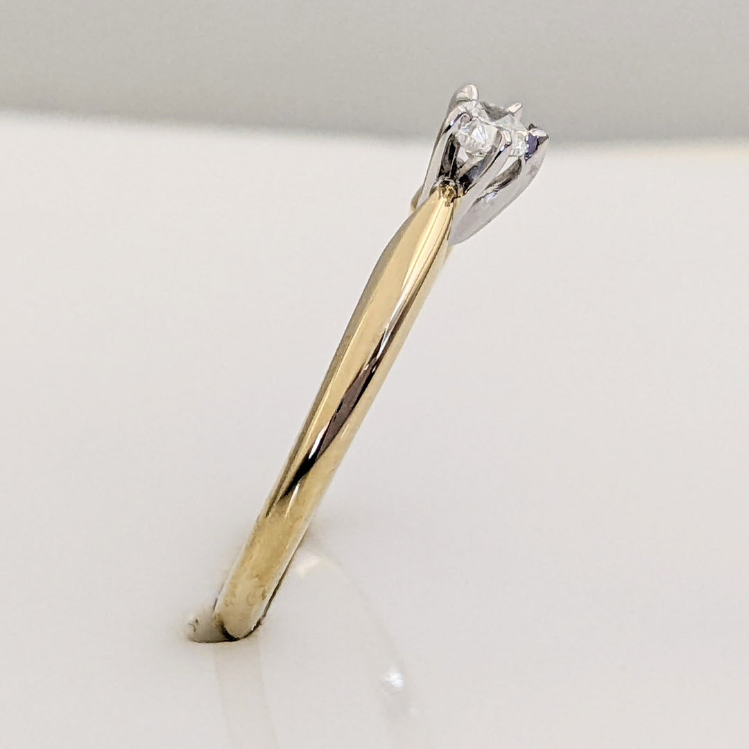 14K .19 CARAT TOTAL WEIGHT SI2 G DIAMOND HEART ESTATE SOLITAIRE 2.1 GRAMS