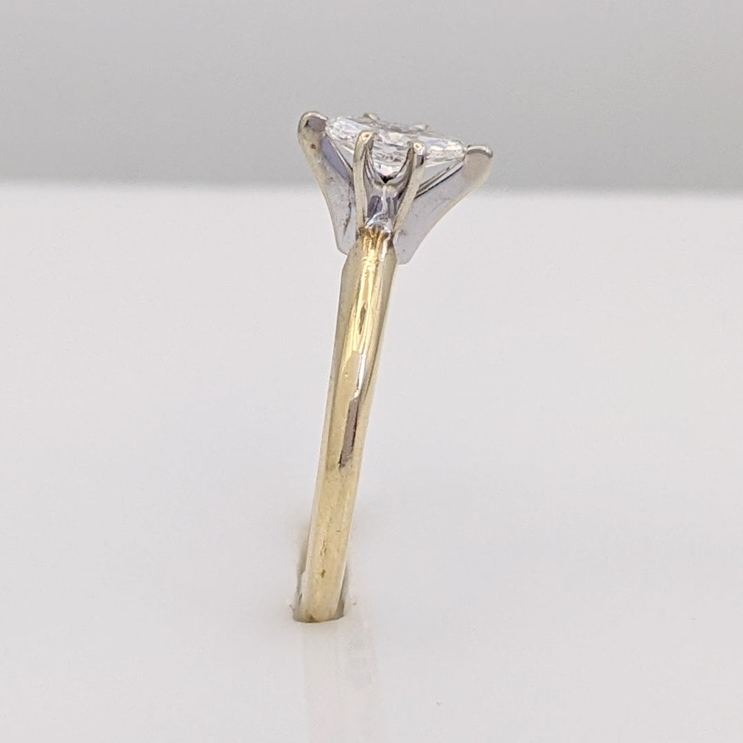 14K .28 CARAT TOTAL I1 H DIAMOND MARQUISE CUT SOLITAIRE ESTATE RING 1.8 GRAMS