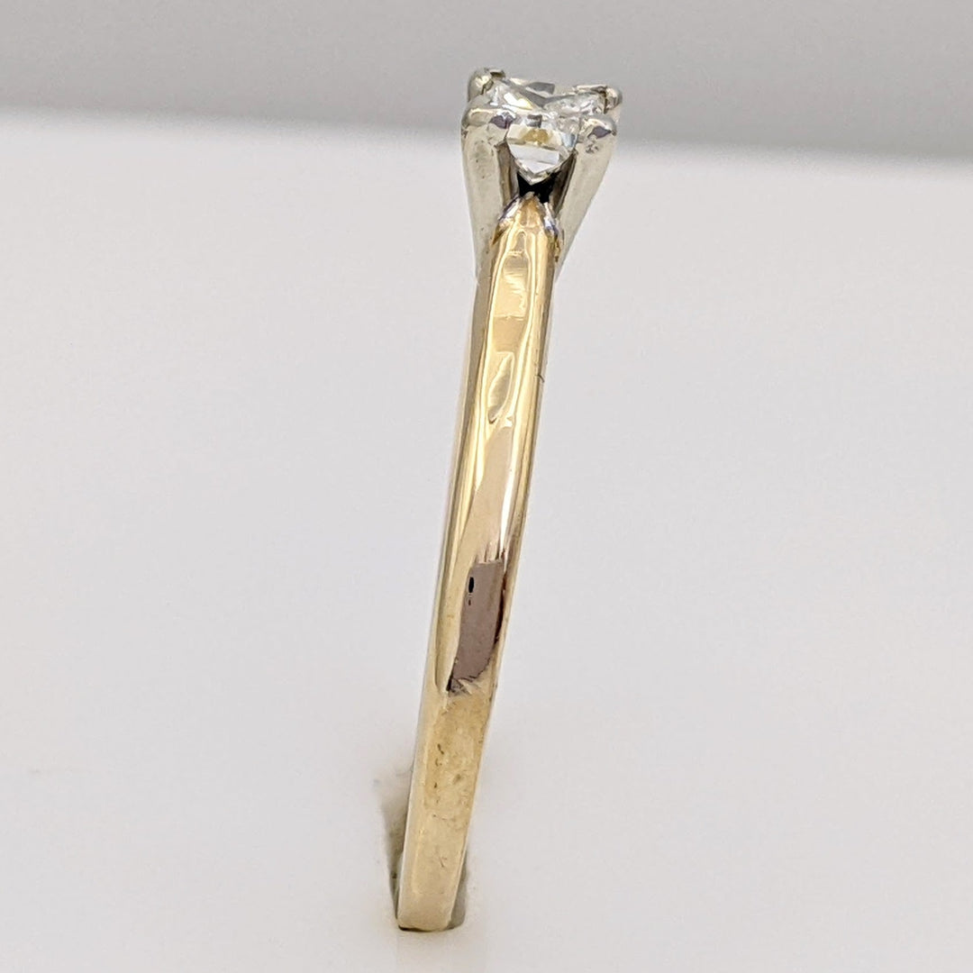 14K .25 CARAT TOTAL SI2 I DIAMOND PRINCESS CUT SOLITAIRE ESTATE RING 1.7 GRAMS