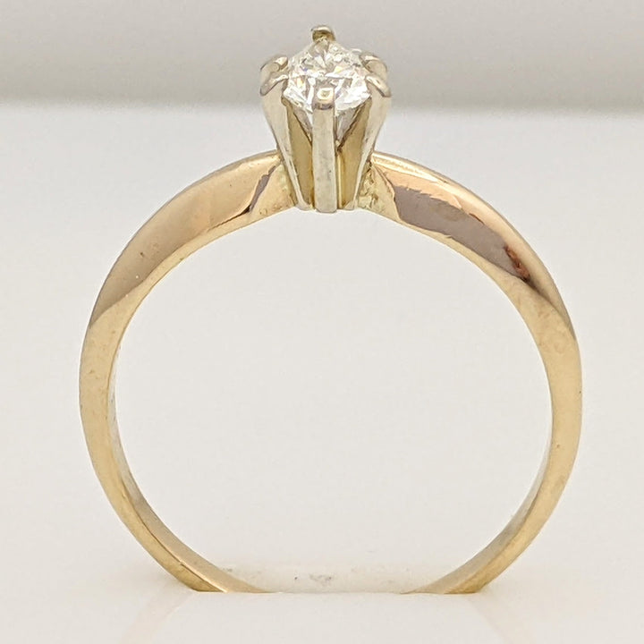 14K .22 CARAT TOTAL SI I DIAMOND PEAR SOLITAIRE ESTATE RING 1.7 GRAMS