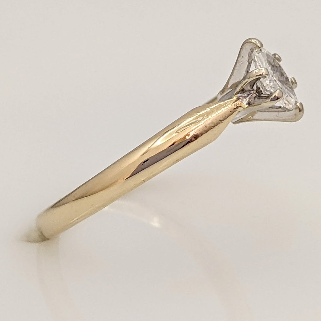 14K .23 CARAT TOTAL I1 F DIAMOND MARQUISE SOLITAIRE ESTATE RING 2.3 GRAMS