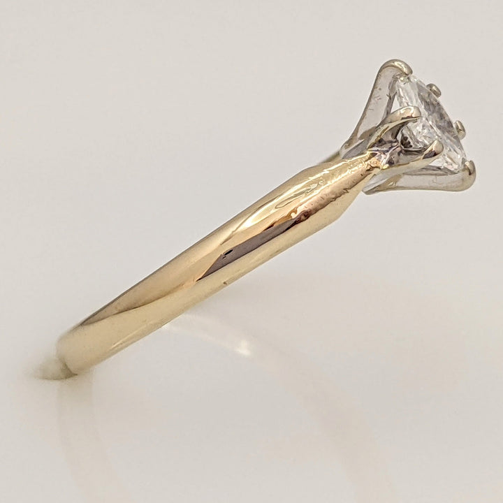 14K .23 CARAT TOTAL I1 F DIAMOND MARQUISE SOLITAIRE ESTATE RING 2.3 GRAMS