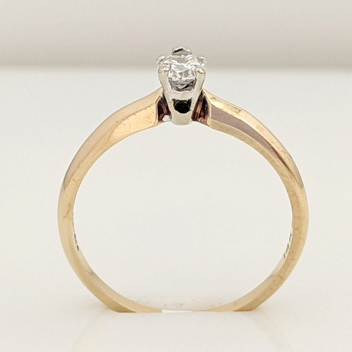 14K .17 CARAT TOTAL SI2 G DIAMOND PEAR SOLITAIRE ESTATE RING 1.8 GRAMS