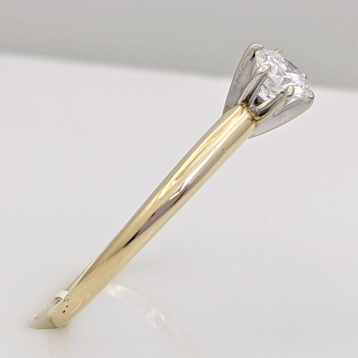 14K .47 CARAT TOTAL VS2 I DIAMOND ROUND ESTATE SOLITAIRE RING 2.4 GRAMS