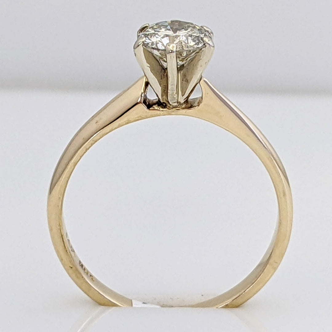 14K .62 CARAT TOTAL I1 K DIAMOND ROUND SOLITAIRE ESTATE RING 2.2 GRAMS