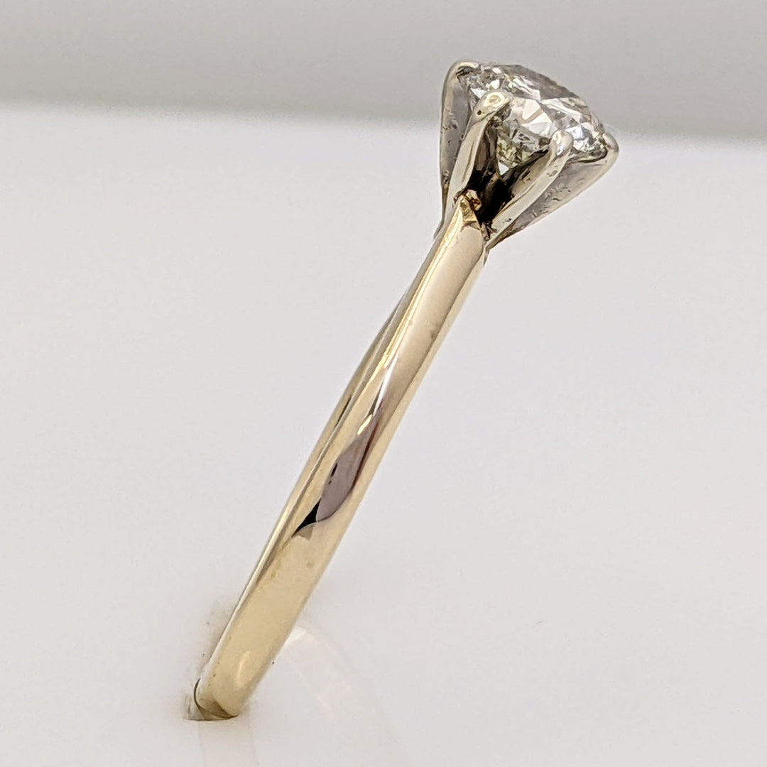 14K .62 CARAT TOTAL I1 K DIAMOND ROUND SOLITAIRE ESTATE RING 2.2 GRAMS