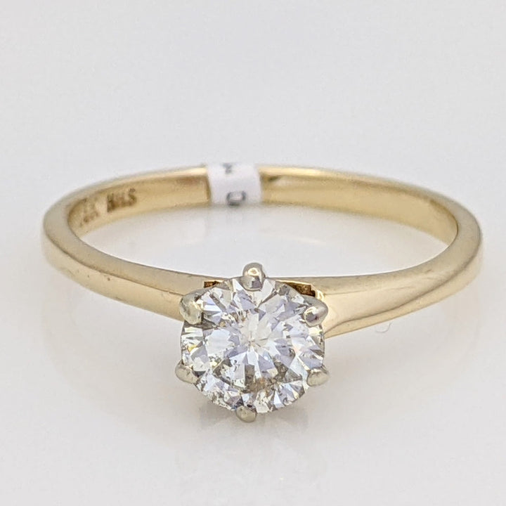 14K .62 CARAT TOTAL I1 K DIAMOND ROUND SOLITAIRE ESTATE RING 2.2 GRAMS