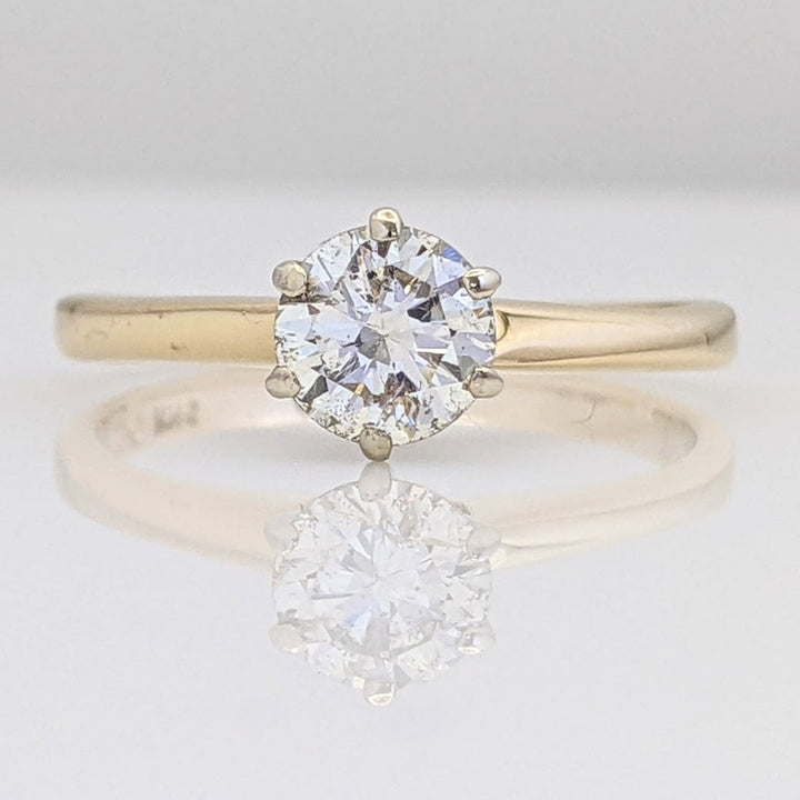 14K .62 CARAT TOTAL I1 K DIAMOND ROUND SOLITAIRE ESTATE RING 2.2 GRAMS