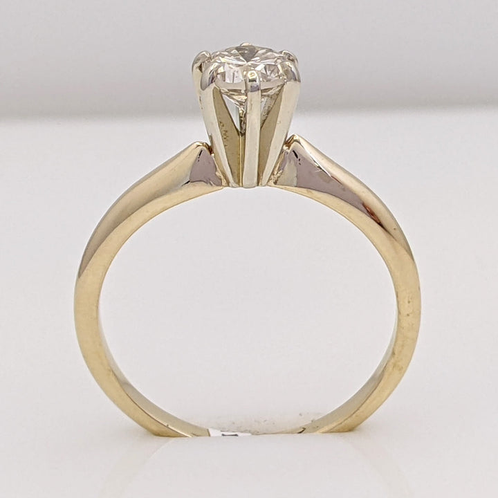14K .45 CARAT TOTAL SI2 I DIAMOND ROUND SOLITAIRE ESTATE RING 2.2 GRAMS