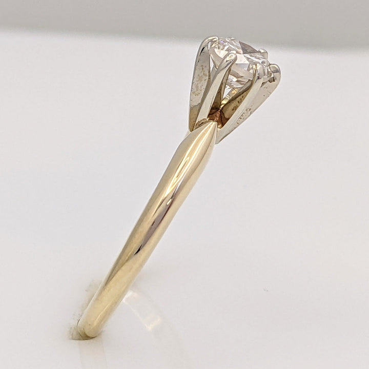14K .45 CARAT TOTAL SI2 I DIAMOND ROUND SOLITAIRE ESTATE RING 2.2 GRAMS