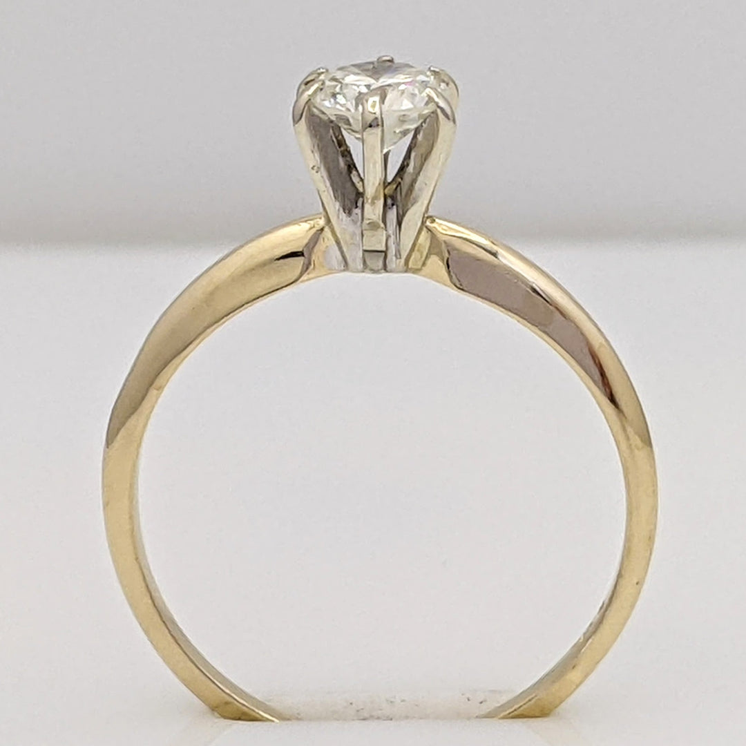 14K .41 CARAT TOTAL VS1 H DIAMOND ROUND SOLITATIRE ESTATE RING 1.6 GRAMS