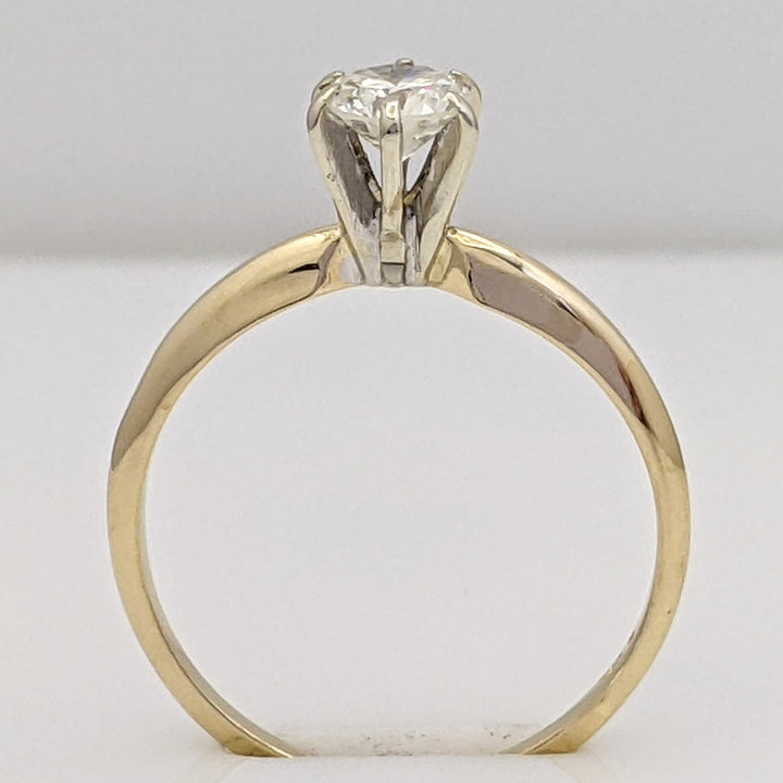 14K .41 CARAT TOTAL VS1 H DIAMOND ROUND SOLITATIRE ESTATE RING 1.6 GRAMS