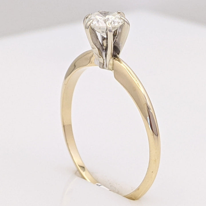 14K .41 CARAT TOTAL VS1 H DIAMOND ROUND SOLITATIRE ESTATE RING 1.6 GRAMS