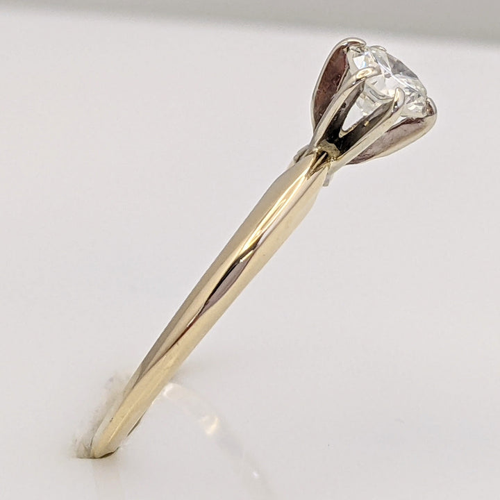 14K .41 CARAT TOTAL VS1 H DIAMOND ROUND SOLITATIRE ESTATE RING 1.6 GRAMS