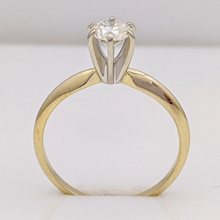 14K .38 CARAT TOTAL SI1 I DIAMOND ROUND 6- PRONG SOLITARE ESTATE RING 1.6 GRAMS