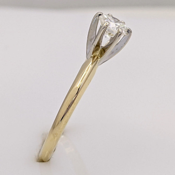 14K .38 CARAT TOTAL SI1 I DIAMOND ROUND 6- PRONG SOLITARE ESTATE RING 1.6 GRAMS