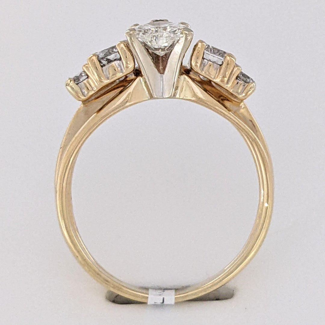 14K 1.14 CARAT TOTAL WEIGHT VS1 I DIAMOND HEART (1) ROUND (4) ESTATE RING/ WRAP SET 4.3 GRAMS