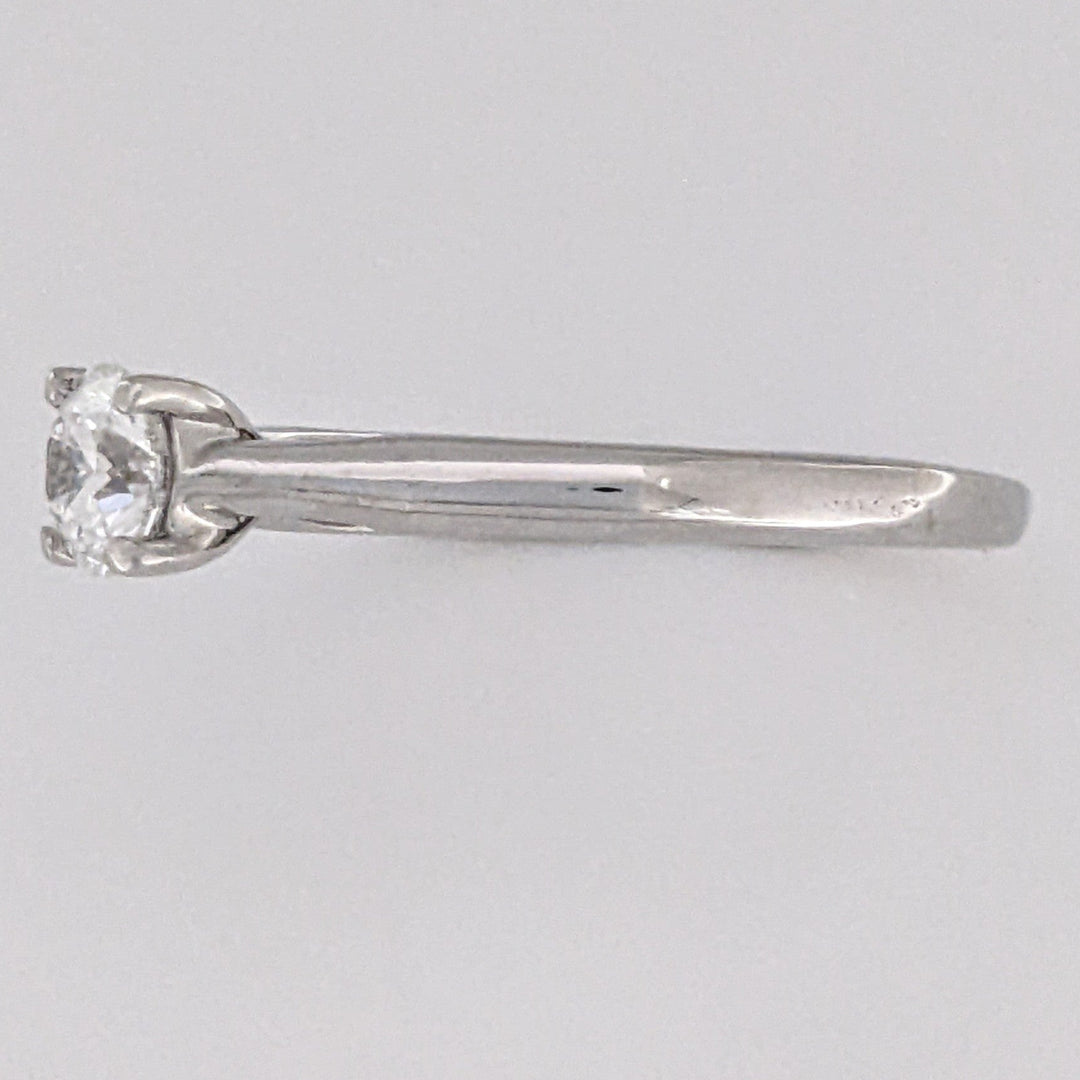 14K WHITE .40 CARAT TOTAL VS2 E DIAMOND ROUND ESTATE RING 2.2 GRAMS