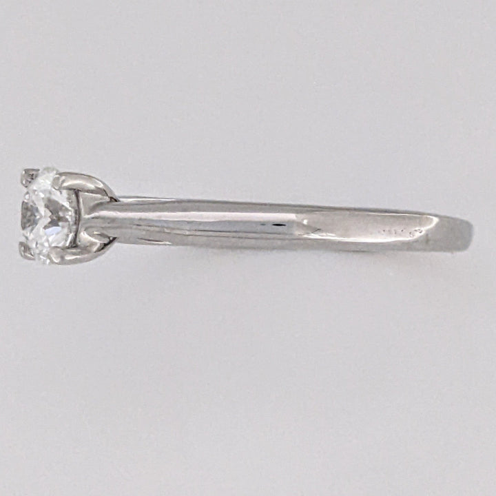 14K WHITE .40 CARAT TOTAL VS2 E DIAMOND ROUND ESTATE RING 2.2 GRAMS