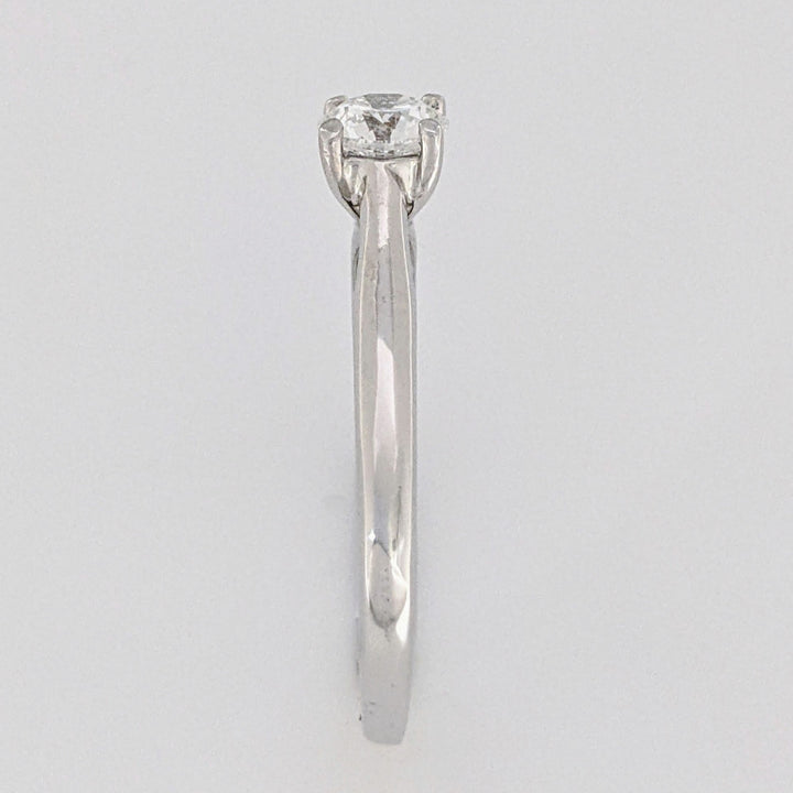 14K WHITE .40 CARAT TOTAL VS2 E DIAMOND ROUND ESTATE RING 2.2 GRAMS