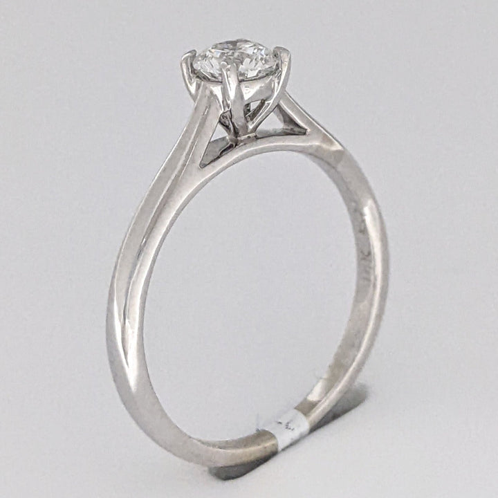 14K WHITE .40 CARAT TOTAL VS2 E DIAMOND ROUND ESTATE RING 2.2 GRAMS
