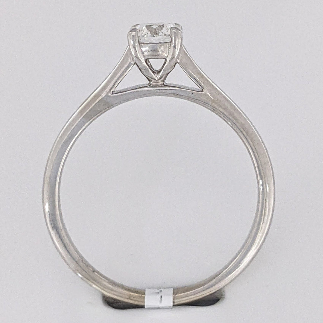 14K WHITE .40 CARAT TOTAL VS2 E DIAMOND ROUND ESTATE RING 2.2 GRAMS